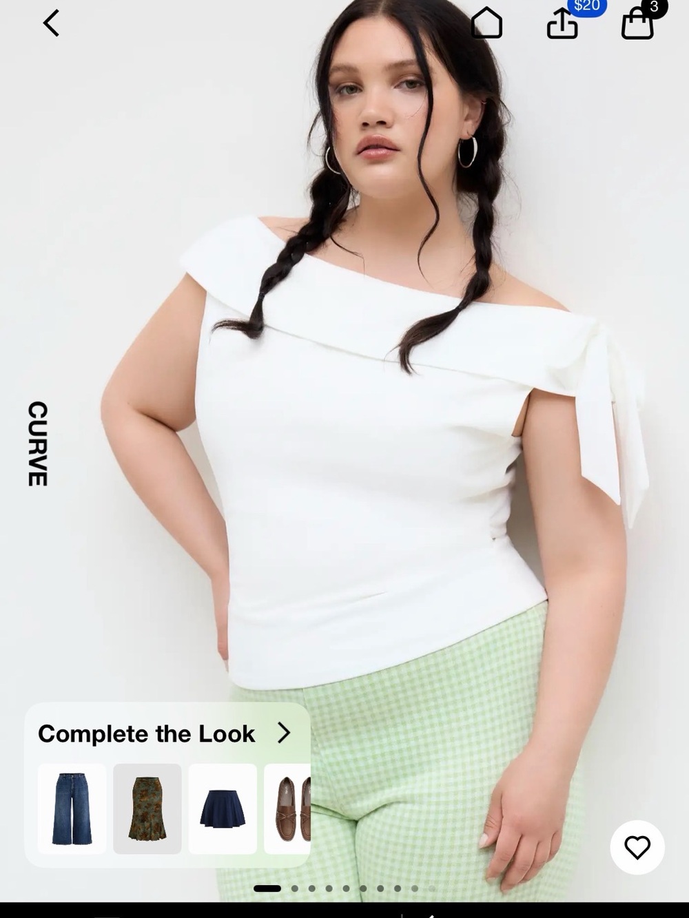 Cider White Off-Shoulder Tie-Sleeve Top